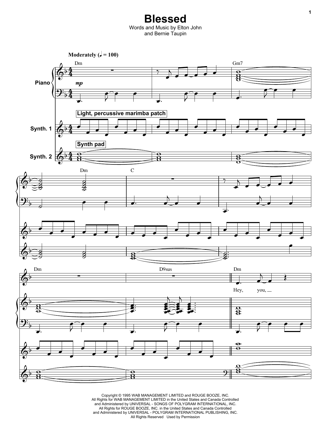 Product gallery: Page 1 of 1 Blessed, Elton John