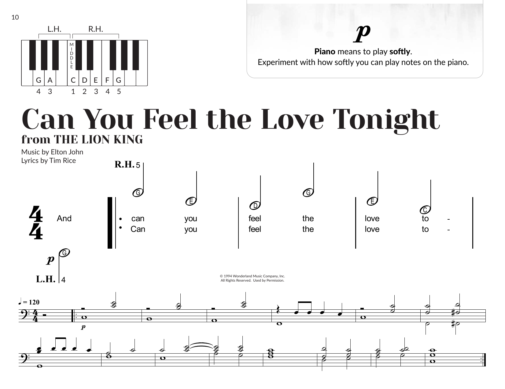 Product picture to: Can You Feel The Love Tonight (arr. Brittany McCorriston)