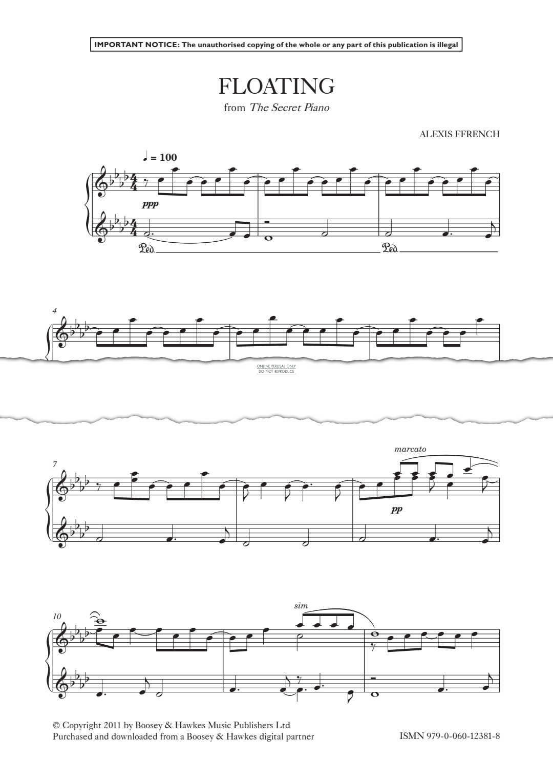 Produktgalerie: Seite 1 von 1 Floating, Alexis Ffrench, Klavier