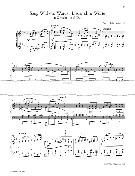 Product picture to: Song Without Words in G major