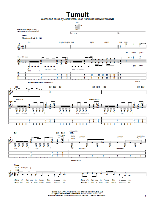 Produktgalerie: Seite 1 von 1 Tumult, Stone Sour, Gitarre