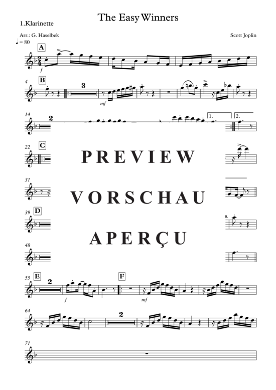Produktgalerie: Seite 15 von 21 The Easy Winners , , (Concert Band)