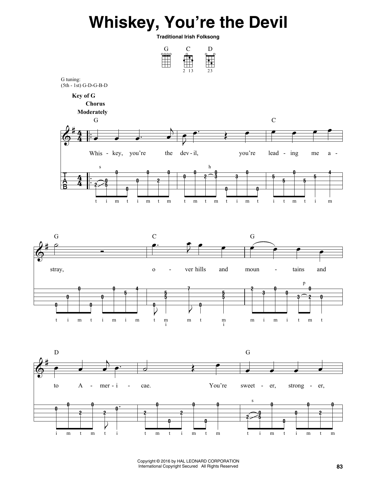 Product gallery: Page 1 of 1 Whiskey, You're The Devil, Traditional Irish Folk Song