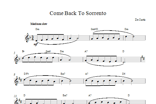 Product picture to: Come Back To Sorrento