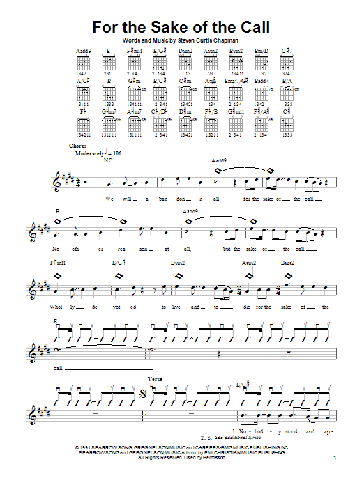 Product gallery: Page 1 of 1 For The Sake Of The Call, Steven Curtis Chapman