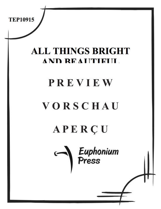 gallery: All Things Bright and Beautiful , , (Tuba Quartett EETT)