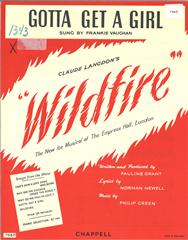 cover: Gotta Get A Girl (from 'Wildfire'), Frankie Vaughan