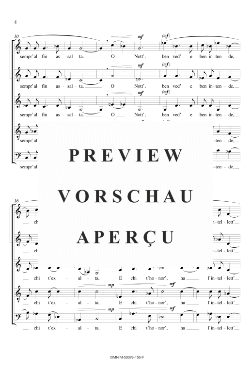 gallery: O nott´ o dolce tempo, , Gemischter Chor SSATB