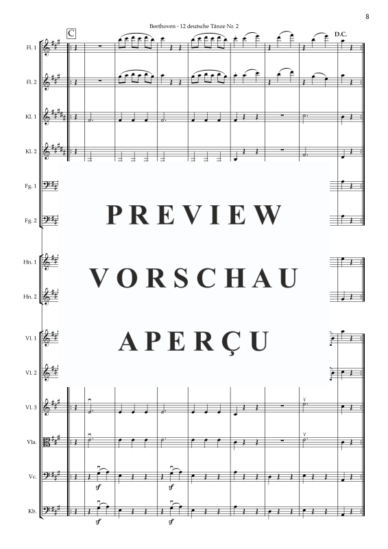 Produktgalerie: Seite 10 von 11 Deutscher Tanz Nr. 2, , Jugendkammerorchester