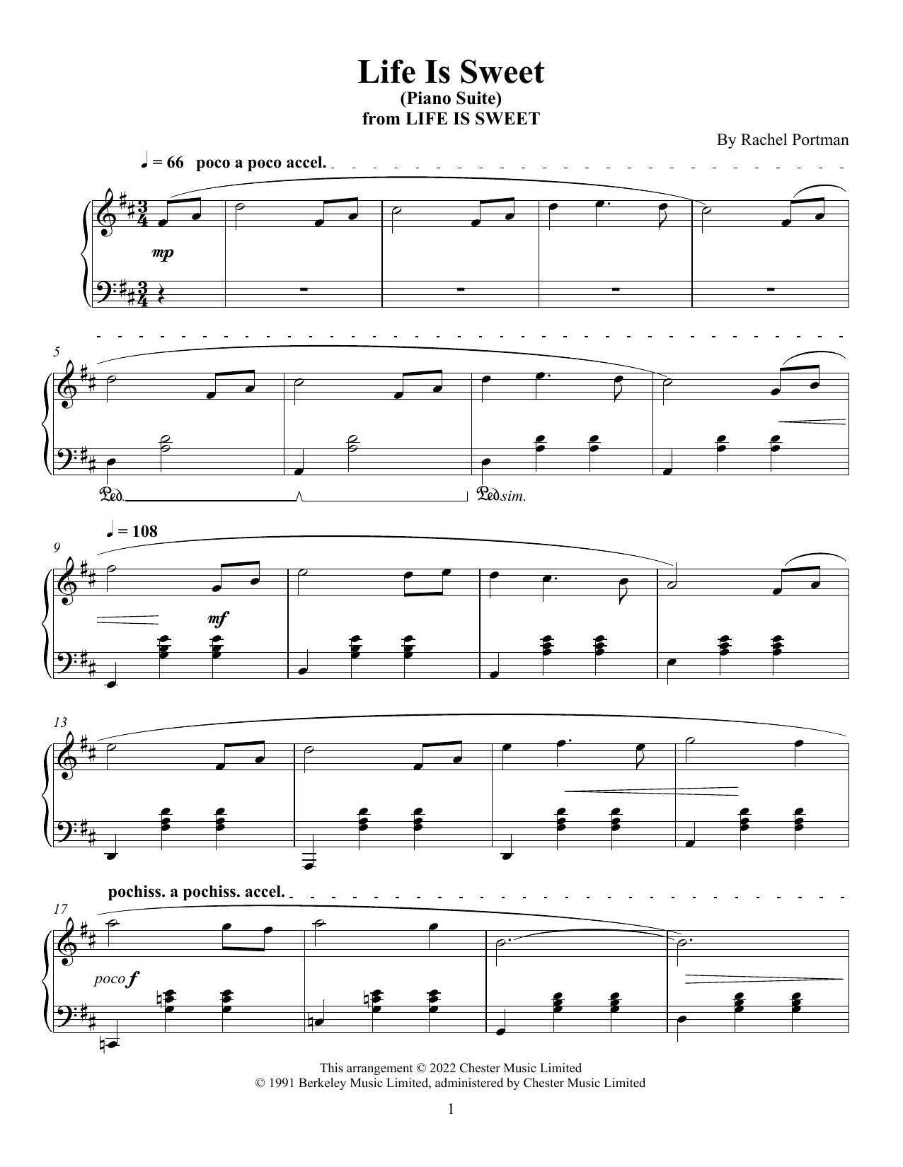 Product picture to: Life Is Sweet - Piano Suite