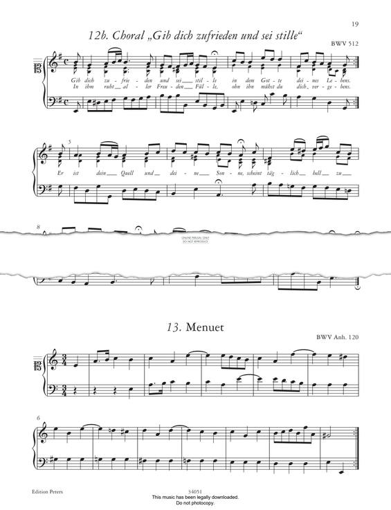 Produktbild zu: Menuet BWV Anh. 120 (from 'The Anna Magdalena Notebook 1725')