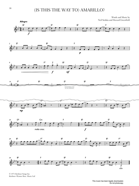 Produktgalerie: Seite 1 von 1 (Is This The Way To) Amarillo?, Neil Sedaka, Trompete