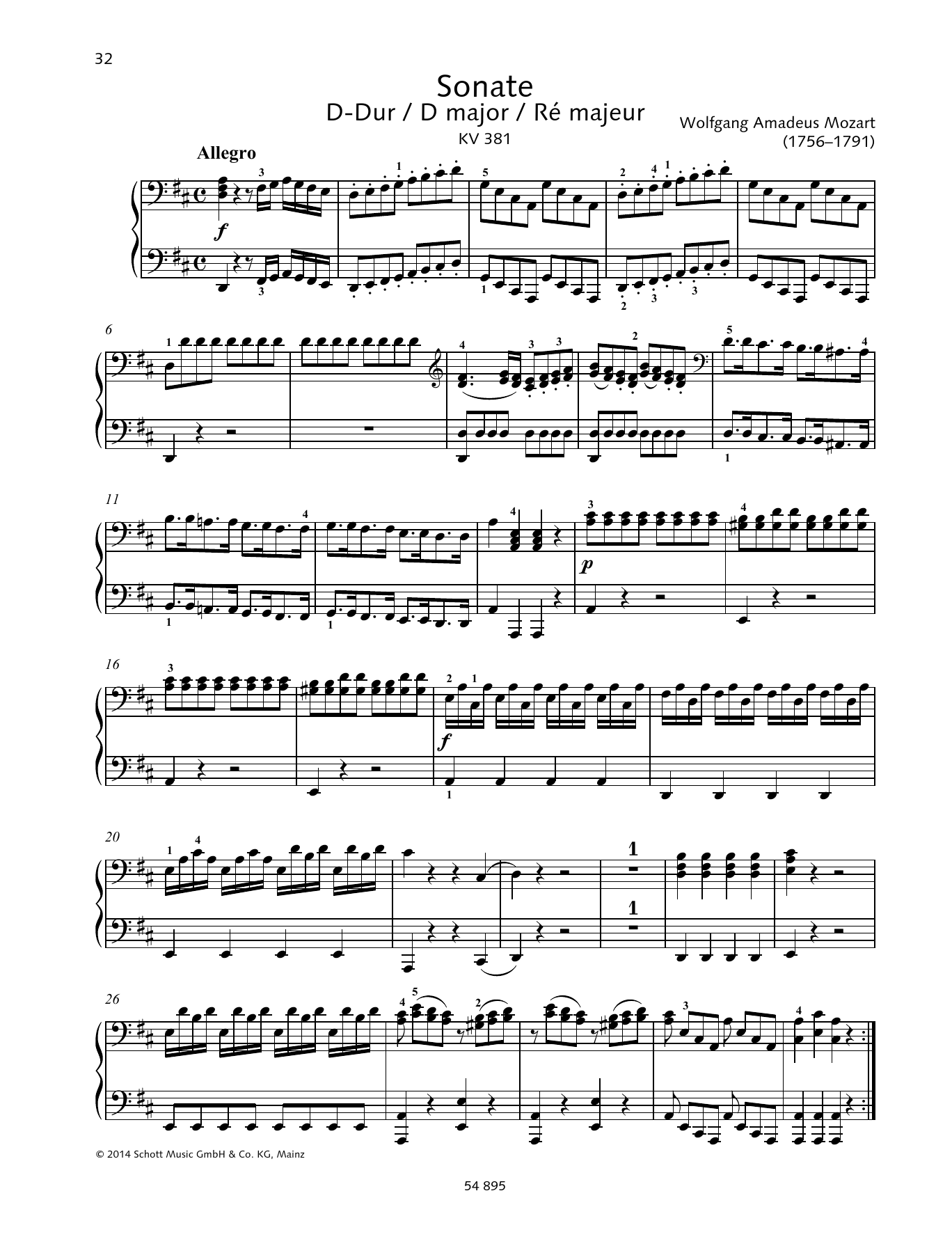 Produktbild zu: Sonata D Major