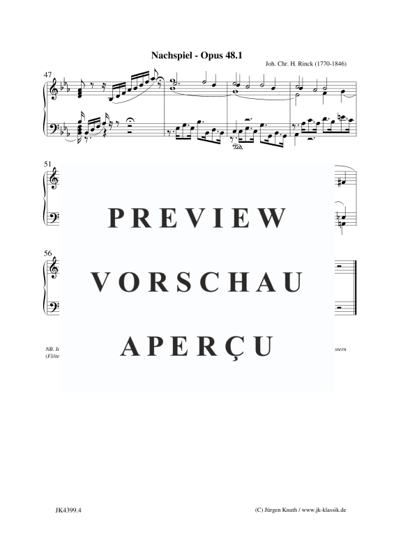 Produktgalerie: Seite 5 von 5 Nachspiel (fugiert) Op.48 Nr.1, , Orgel Solo