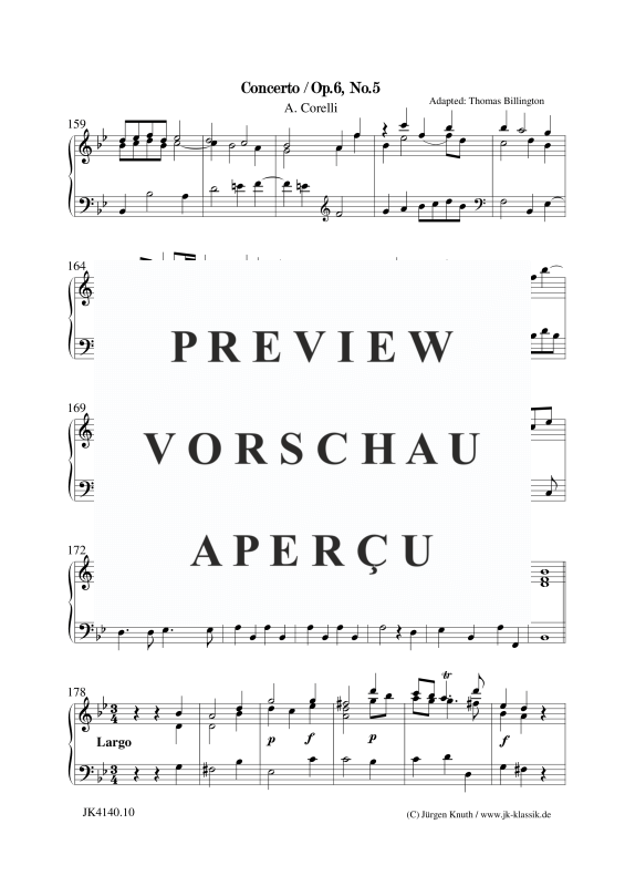 gallery: Concerto Op.6. No.5, , Klavier/Cembalo Solo