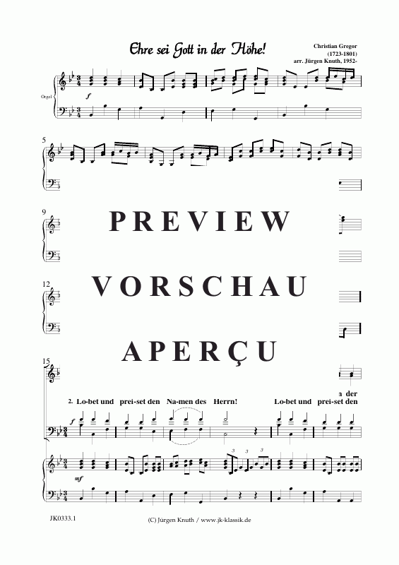 Produktgalerie: Seite 2 von 9 Ehre sei Gott in der Höhe!, , Gemischter Chor + Orgel/Klavier