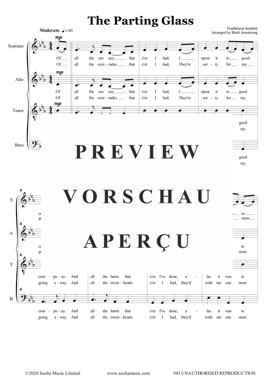 Produktgalerie: Seite 3 von 5 The Parting Glass, , Gemischter Chor SATB