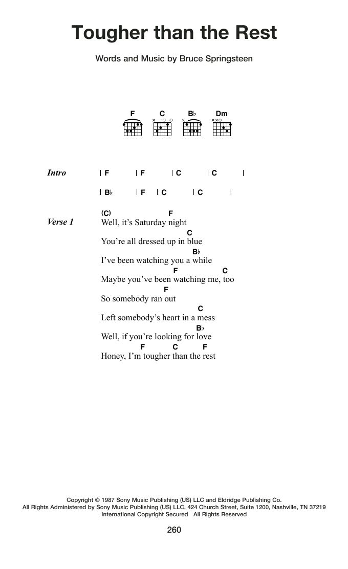 Produktgalerie: Seite 1 von 1 Tougher Than The Rest, Bruce Springsteen, Gitarre