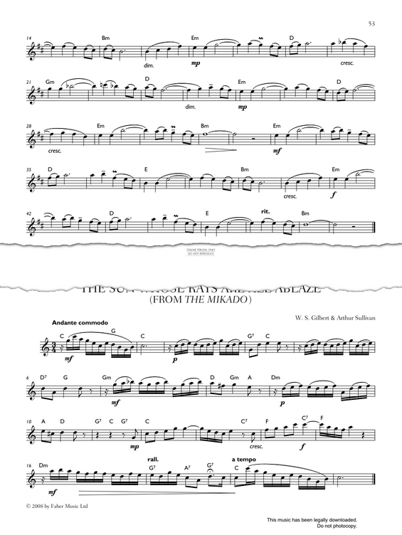 Product gallery: Page 1 of 1 The Sun Whose Rays Are All Ablaze (from 'The Mikado'), Arthur S. Sullivan