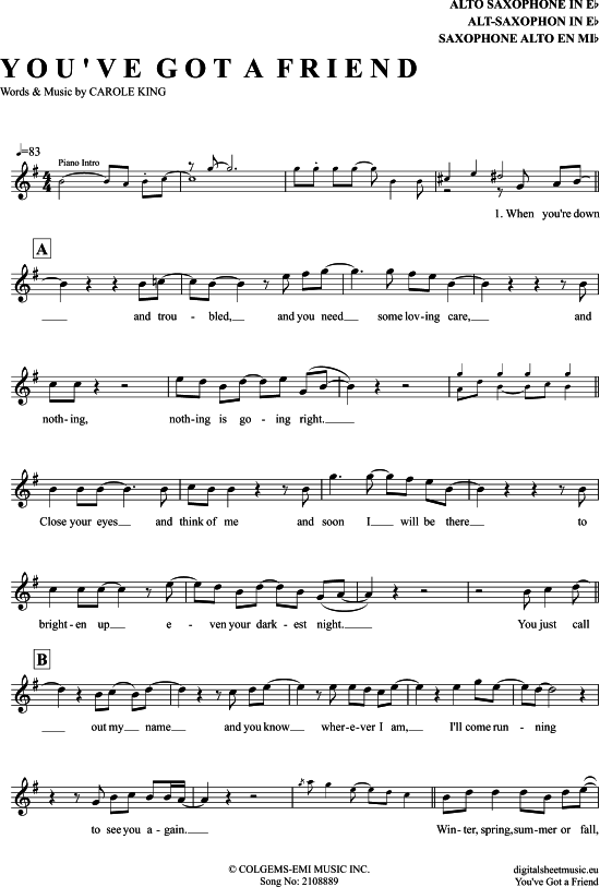 Product picture to: You´Ve Got A Friend  Carole King