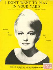 cover: I Don't Want To Play In Your Yard, Peggy Lee
