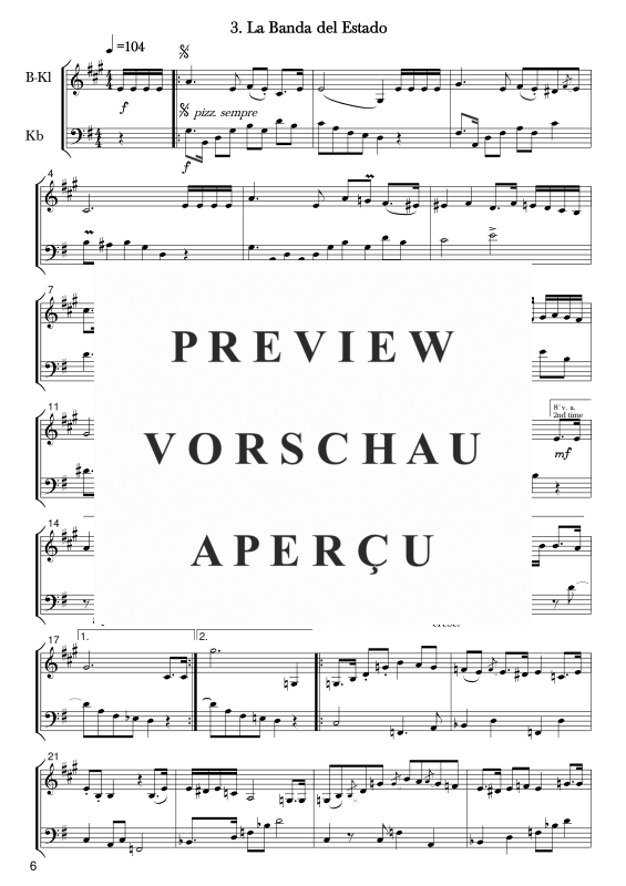 gallery: Duo Suite on Mexican Themes, , Klarinette in B und Kontrabass