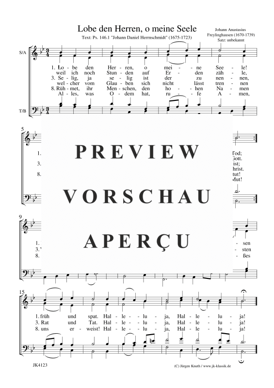 gallery: Lobe den Herren, o meine Seele, , Gemischter Chor