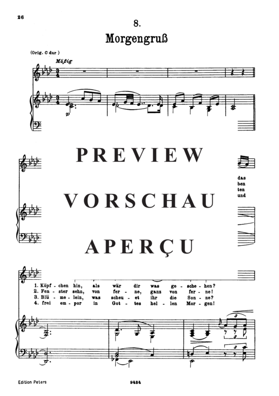Product gallery: Page 2 of 3 Morgengruß D.795-8 (Die Schöne Müllerin), , Low Voice and Piano