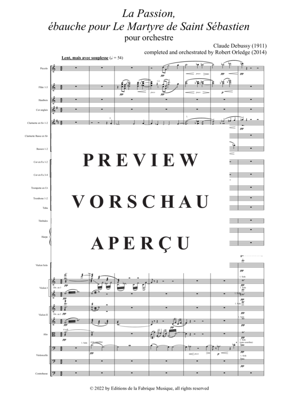 Product gallery: Page 6 of 18 La Passion from Le Martyr de Saint Sebastien , , (orchestra)