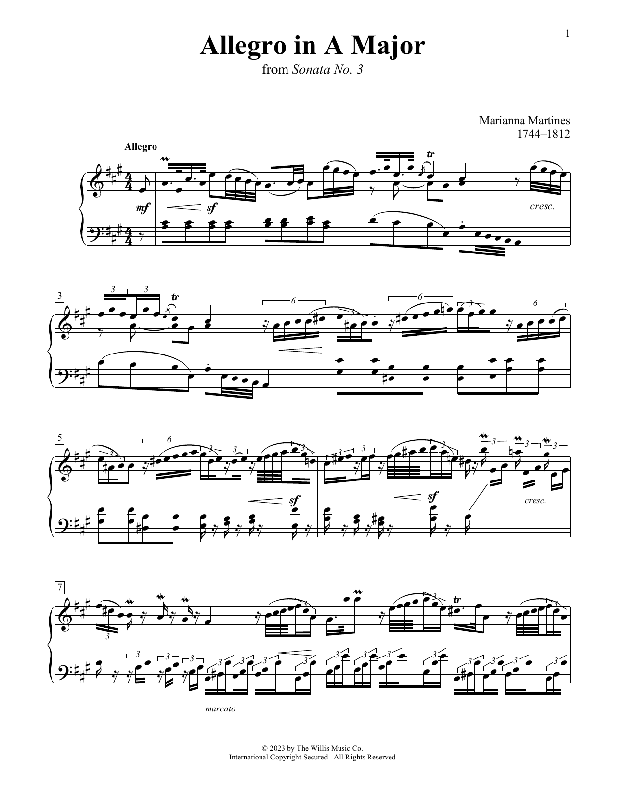 Product picture to: Allegro In A Major
