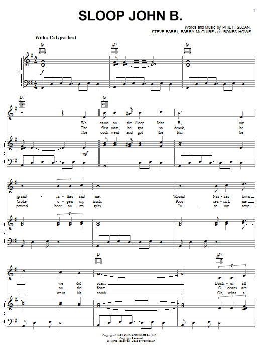 Produktgalerie: Seite 1 von 1 Sloop John B., Barry McGuire, Gesang, Gitarre, Klavier