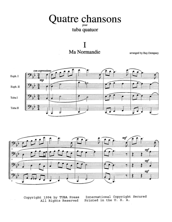 Product picture to: French Suite (Quatre Chansons) Ray Dempsey