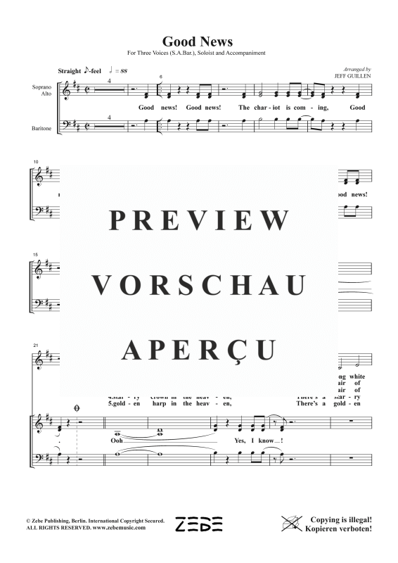 Produktgalerie: Seite 3 von 8 Good News, , Gemischter Chor SAB, Solo und Klavier