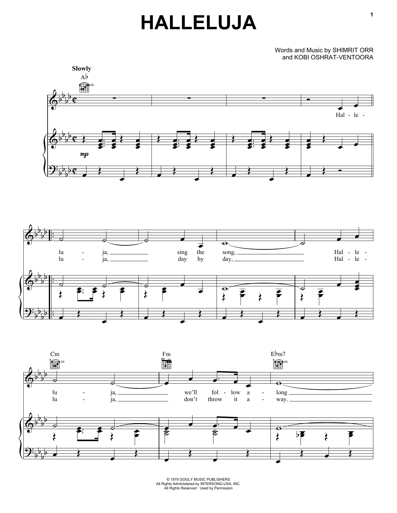 Produktgalerie: Seite 1 von 1 Hallelujah, Shimrit Orr, Gesang, Gitarre, Klavier