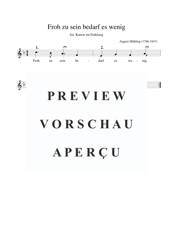 Produktbild zu: Froh zu sein bedarf es wenigAugust Mühling