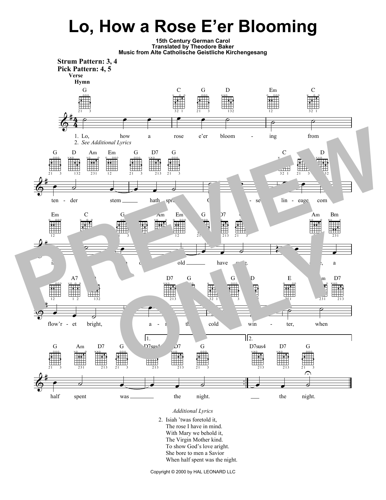 Product gallery: Page 1 of 1 Lo, How A Rose E'er Blooming, 15th Century German Carol