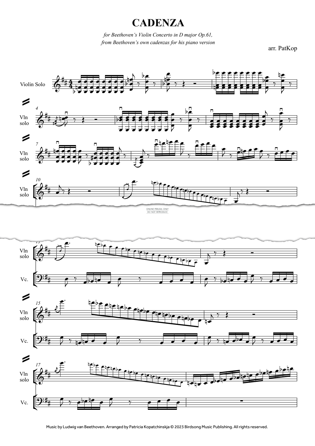 Produktgalerie: Seite 1 von 1 Cadenzas to Haydn's Symphony No.45, PatKop, Fagott, Kontrabass, Violine, Violoncello