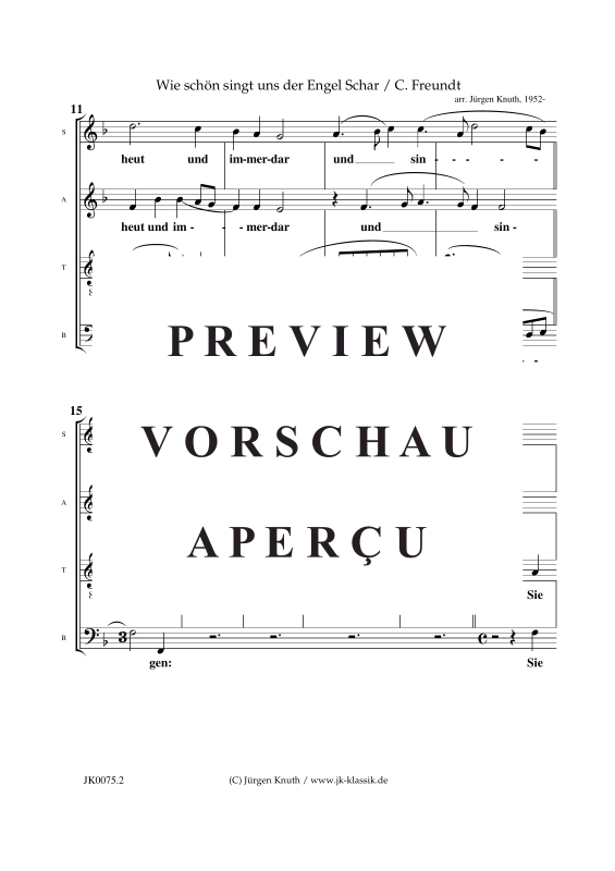 Produktgalerie: Seite 3 von 7 Wie schön singt uns der Engel Schar, , Gemischter Chor