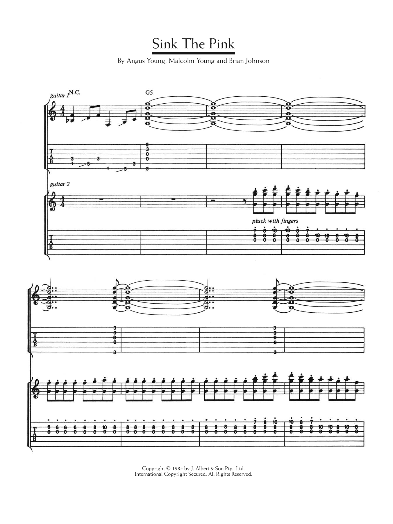 Produktgalerie: Seite 1 von 1 Sink The Pink, AC/DC, Gitarre