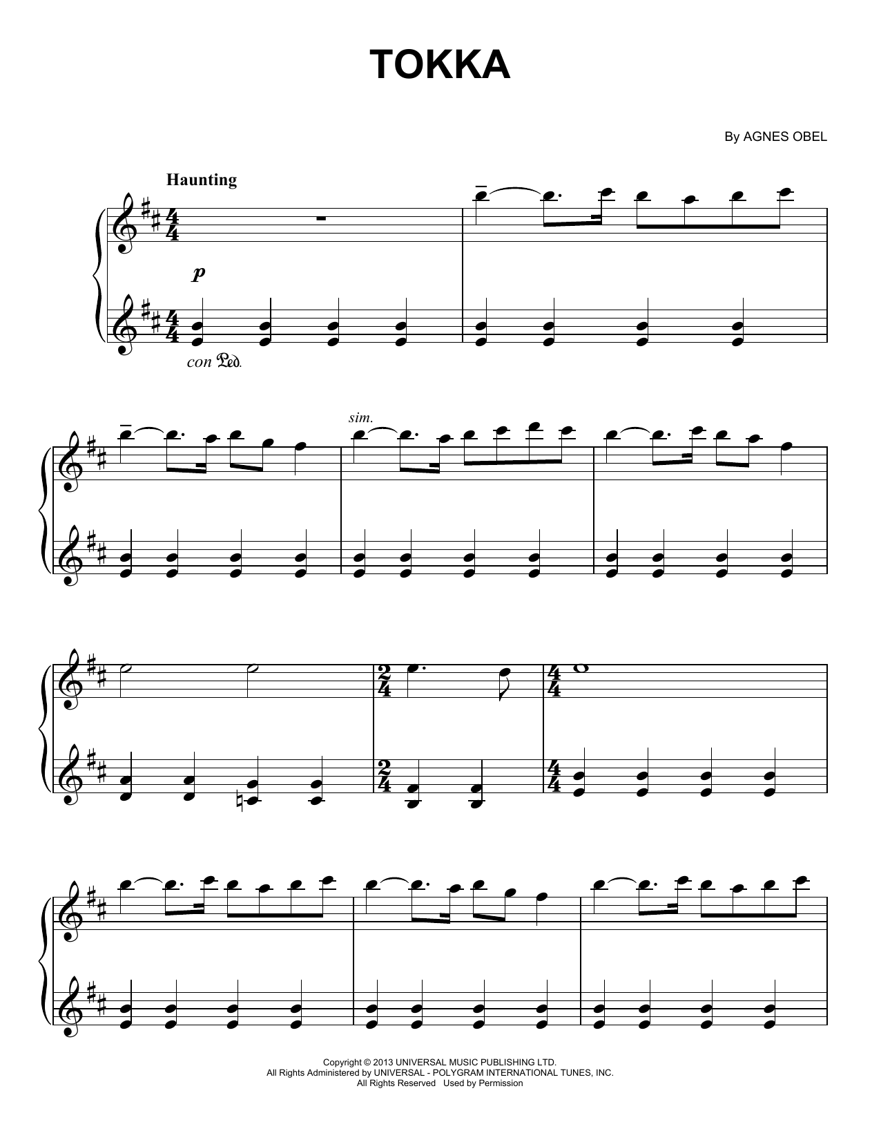 Produktgalerie: Seite 1 von 1 Tokka, Agnes Obel, Klavier
