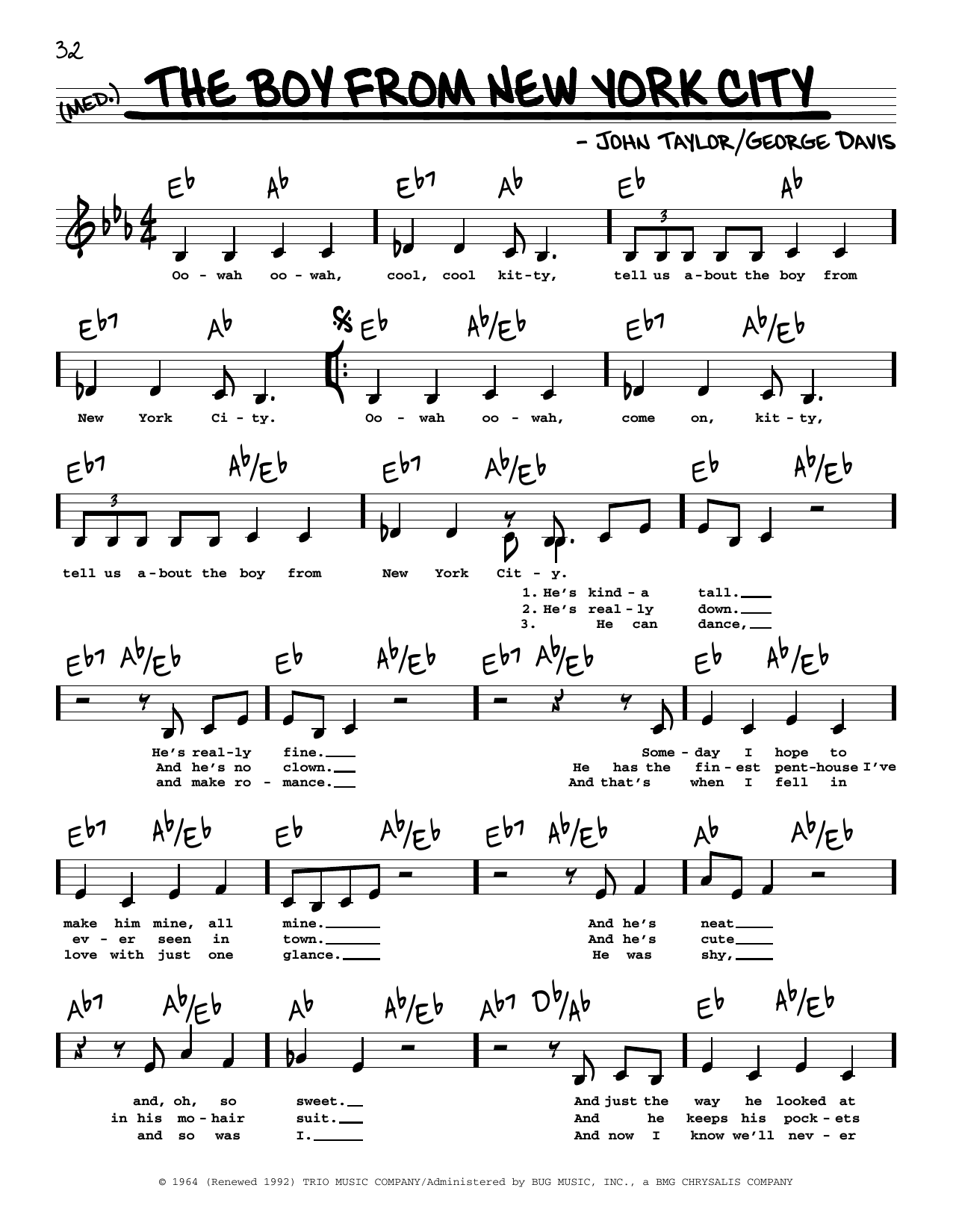 Produktbild zu: The Boy From New York City (Low Voice)