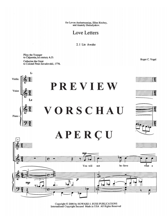Product gallery: Page 12 of 21 Love Letters , , (soprano/tenor, violin & piano)