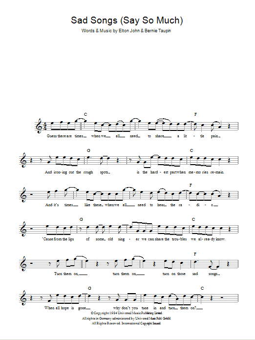 Produktbild zu: Sad Songs (Say So Much)