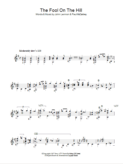 Product gallery: Page 1 of 1 The Fool On The Hill, The Beatles