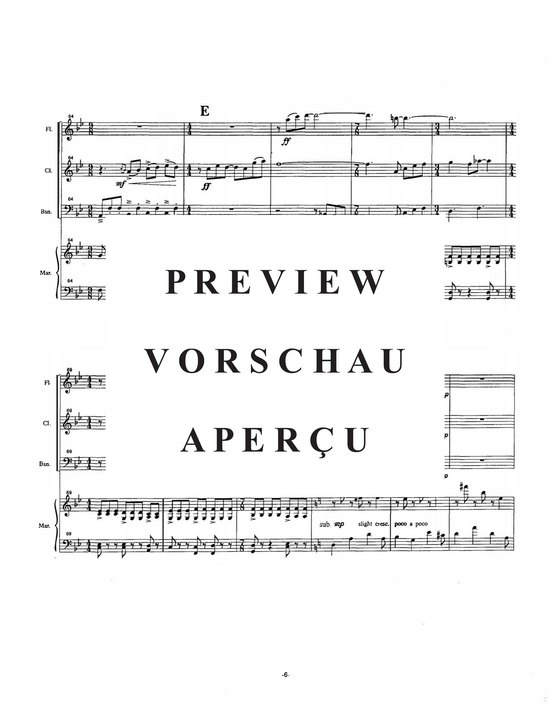 Product gallery: Page 9 of 21 Fantasy Quartet , , (flute, clarinet, bassoon and marimba)