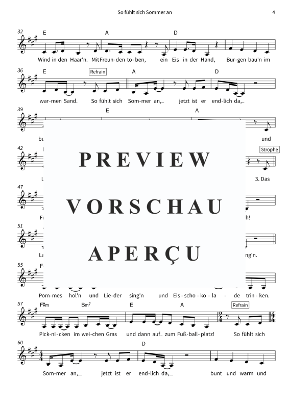 gallery: So fühlt sich Sommer an, Sonnenschein, Steffi, (Vocals and chords - Leadsheet)