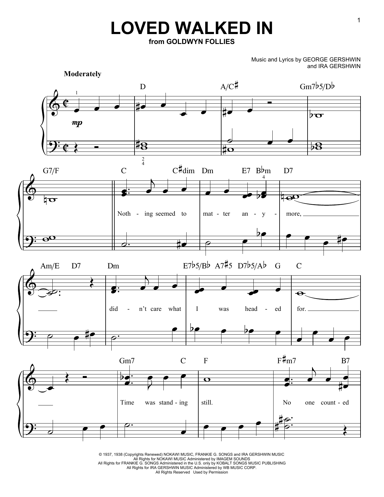 Product gallery: Page 1 of 1 Love Walked In, George Gershwin