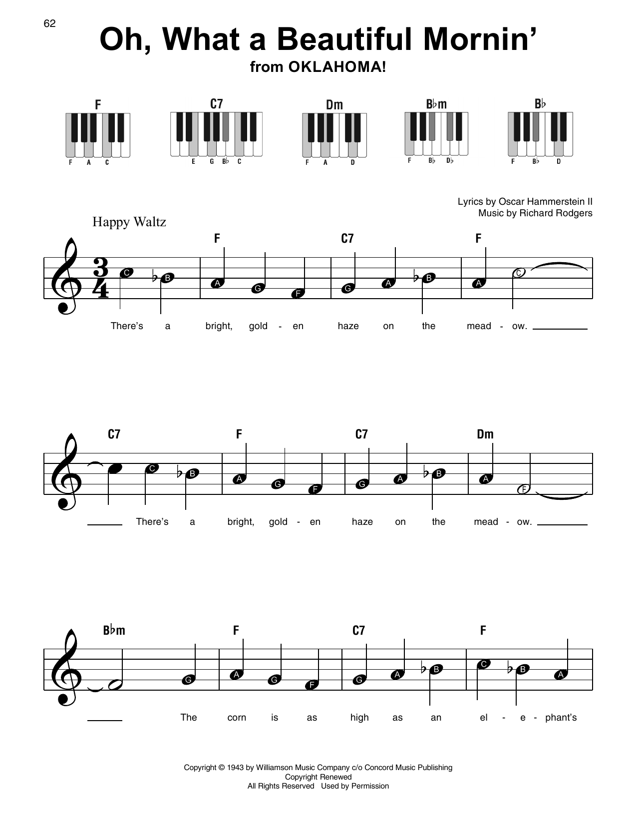 Produktbild zu: Oh, What A Beautiful Mornin' (from Oklahoma!)