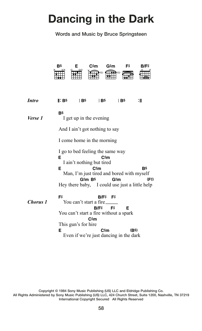 Produktgalerie: Seite 1 von 1 Dancing In The Dark, Bruce Springsteen, Gitarre