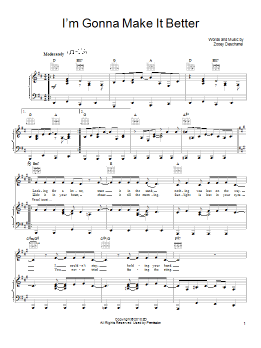Produktgalerie: Seite 1 von 1 I'm Gonna Make It Better, She & Him, Gesang, Gitarre, Klavier
